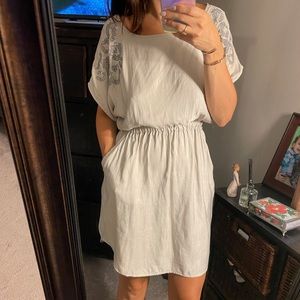 Express silver beaded dress